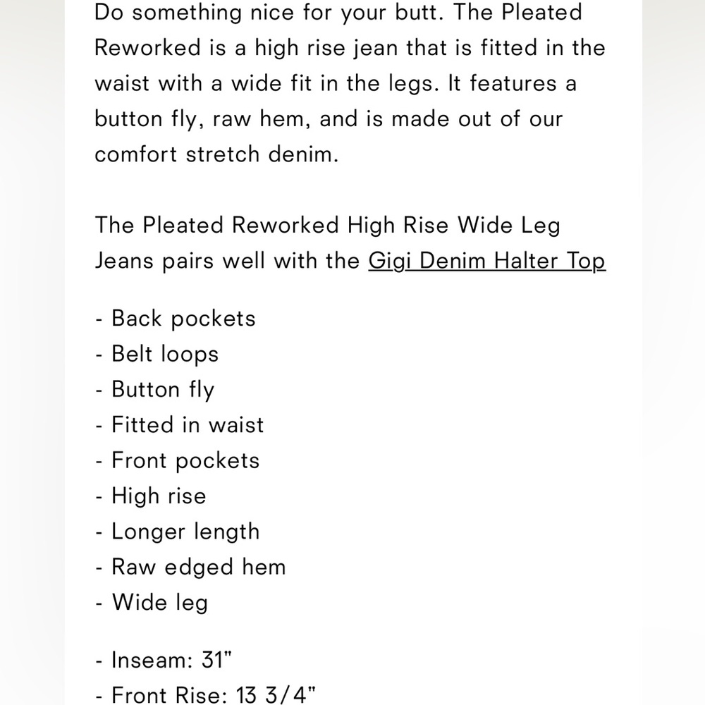 Reformation Pleated Reworked High Rise Wide Leg Jeans - Picture 7 of 7